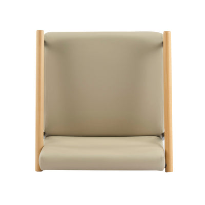 Counter Stool Set With Espresso Metal Frame - Khaki