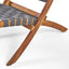 Solidago - Outdoor And Strapping Belt Folding Chairs, (Set of 2) - Black / Brown