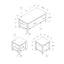 Table Set, Coffee, End, Side, Accent For Living Room Transitional (Set of 3) - Black