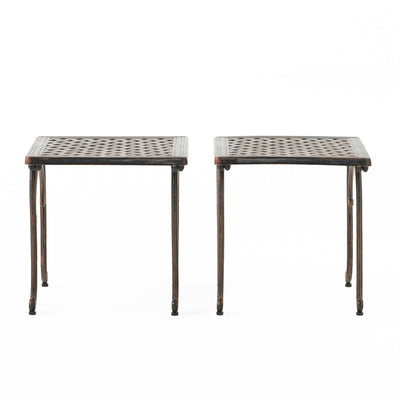 Laughlin - Traditional Style Cast End Table Set - Antique Espresso