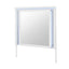 Adalid - Square Shaped Mirror With LED Lighting And Glittered Detailing - White