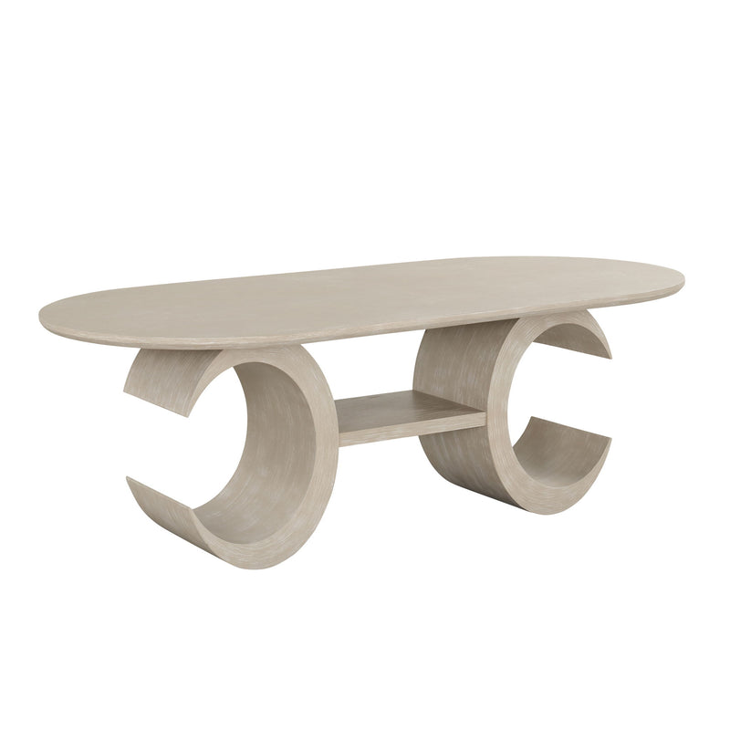 Gwendolyn - Tapa y base de mesa ovaladas - Beige