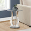 Accent Table, Side Mirror, Transitional - Silver