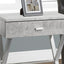 Accent Side X Table, Storage Drawer, Contemporary & Modern