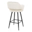 Margarite - Contemporary Fixed Height Counter Stool With Square Footrest (Set of 2)