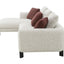 Mardi - Tweed Sectional Sofa With 3 Pillows - Maroon / Beige