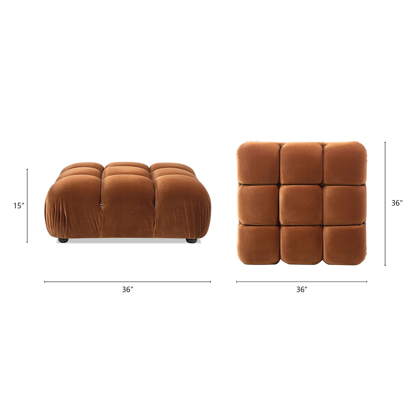 Marcel - Bubble Modular Modern Cocktail Ottoman