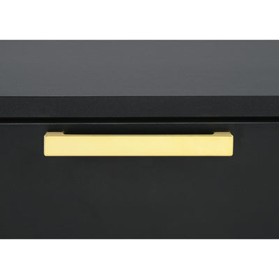 2 Drawer Rectangular Nightstand - Black