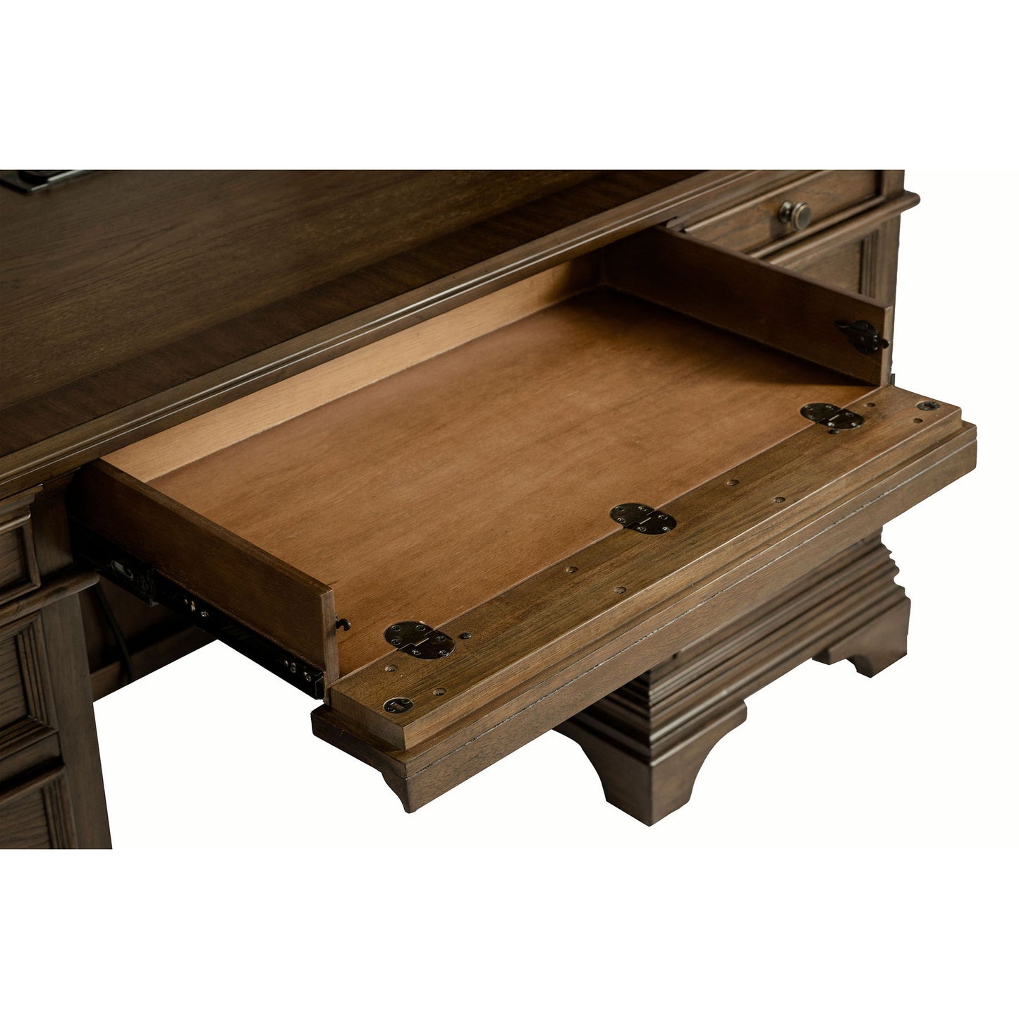 Stigham - 5 Drawer Credenza With Hutch - Oak