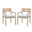 Arden - Wood And Wicker Patio Dining Chair (Set of 2) - Natural / Brown