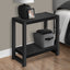 Accent Side Table, Narrow, Small, 2 Tier, Contemporary And Modern