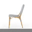 Outdoor Rattan And Aluminum Armless French Bistro Chairs (Set of 2) - Dark Gray