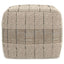 Elmer - Square Woven Pouf - Natural / Gray