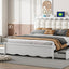 Storage Platform Bed, With 2 Big Drawers, Trundle, One Set Of Sockets & USB Ports