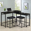 Klekner - 4 Piece Counter Height Table Set With Nesting Tables And Backless Stools - Charcoal