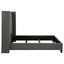 Lendra - Upholstered Wingback Bed With Tufted Headboard