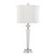 Diamond - Torch Contemporary Crystal Table Lamp (Set of 2) - Clear / Off White / Polished Nickel