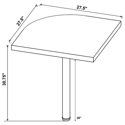 Ulloa - L Shape Desk With Mobile File Cabinet - Cappuccino