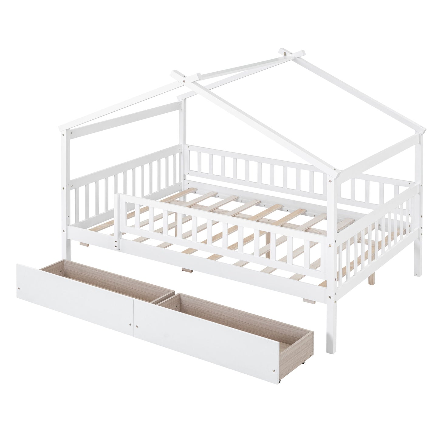 House Bed With 2 Drawers