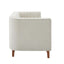 Modern 3 Seater Sofa, Upholstered Couch With Curved Armrests