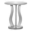 Accent Table, Side Mirror, Transitional - Silver