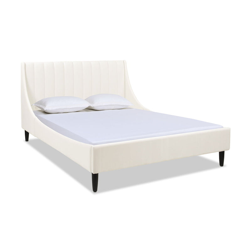 Aspen - Juego de cama de plataforma moderno con cabecero capitoné vertical