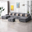 Nolan - Fabric 6 Piece Sectional Sofa With Pillows And Interchangeable Legs