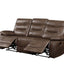 Aashi - Leather Gel Match 3 Piece Recliner Living Room Set - Brown