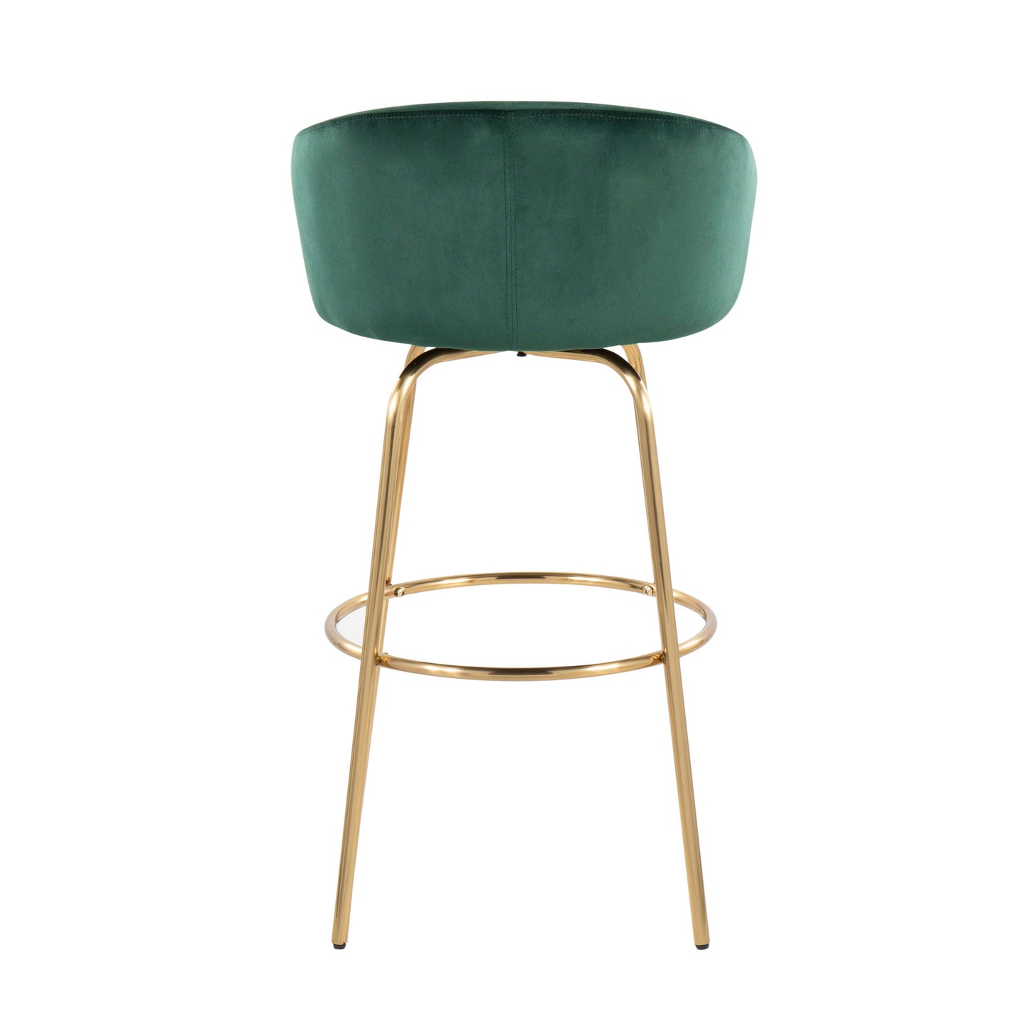 Claire - Contemporary / Glam Fixed Height Bar Stool (Set of 2) Round Footrest (Set of 2)