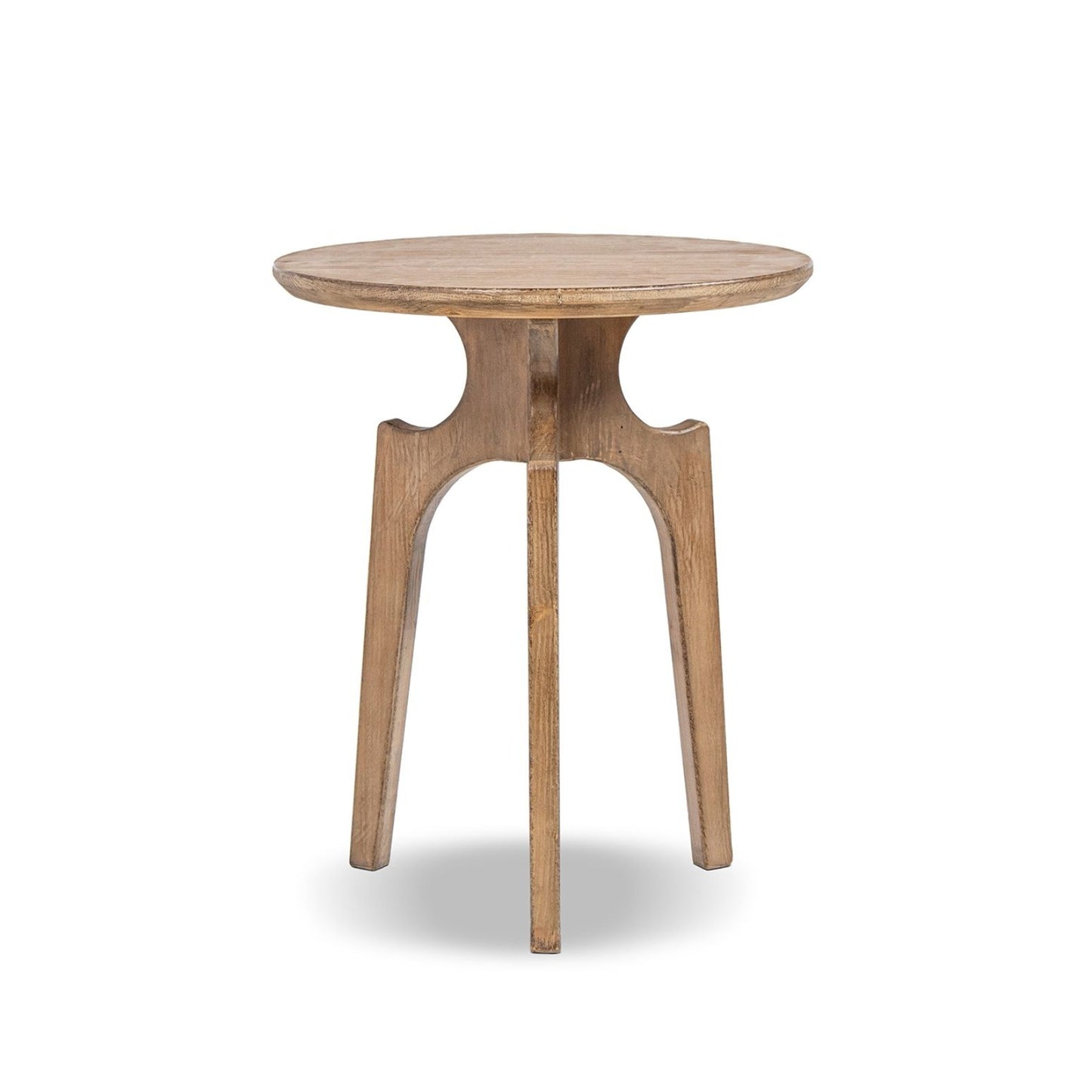 Carmel - Round Side Table - Antique Brown