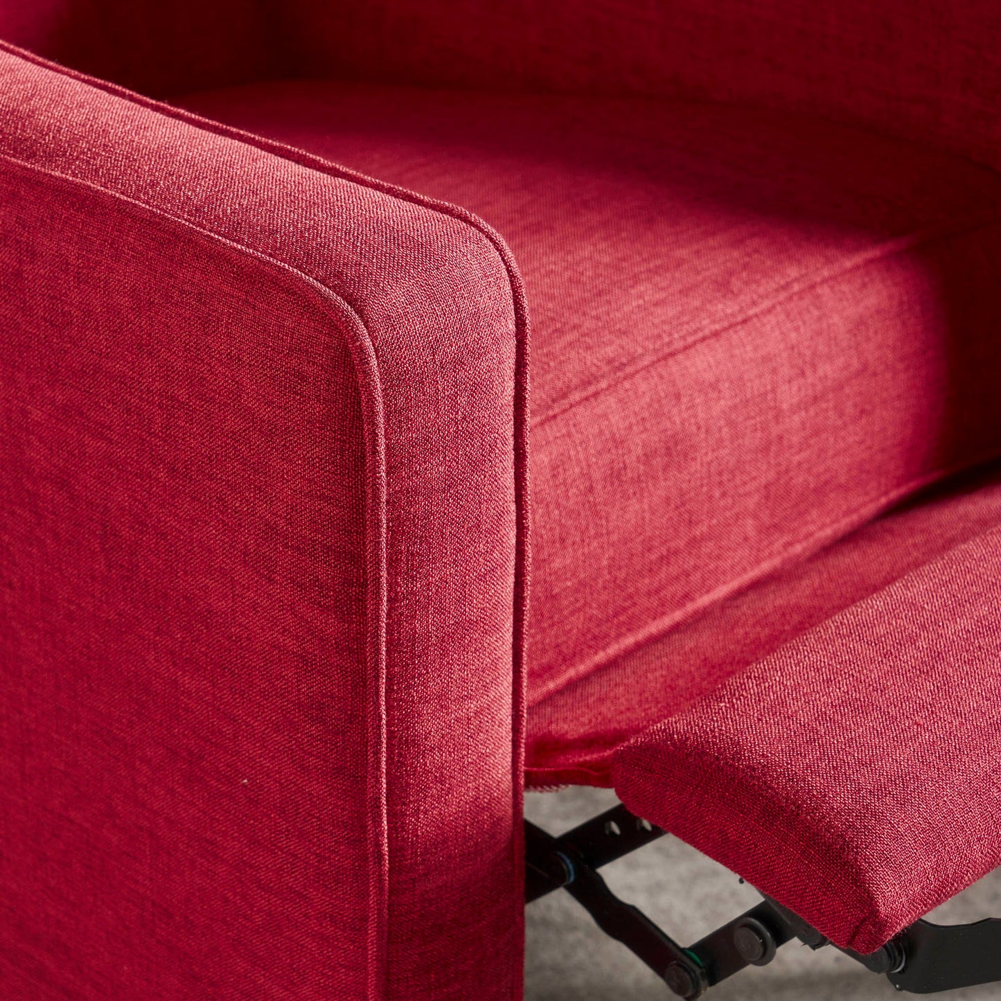 Mid-Century Modern Recliner With Button Tufted Waffle Stitch