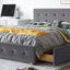 Upholstered Platform Bed With Classic Headboard And Drawers, No Box Spring Needed