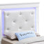 Bed With LED Light Accents Headboard