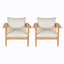 Terassi - Outdoor Lounge Chair (Set of 2) With Cushions - Beige / Light Teak