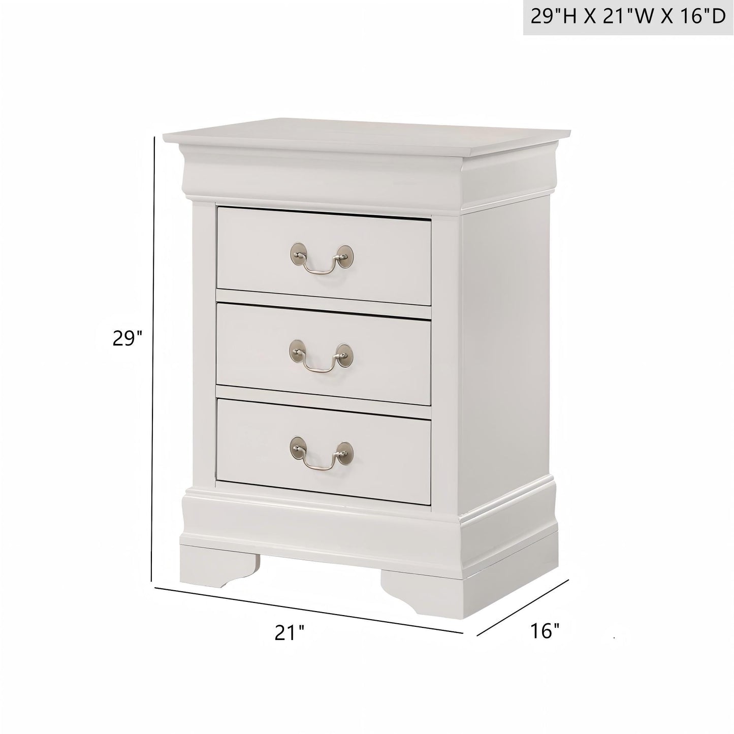 Louis Phillipe - Nightstand - Wood