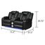 Benz - Power Reclining Loveseat With LED Lighting And Built In USB