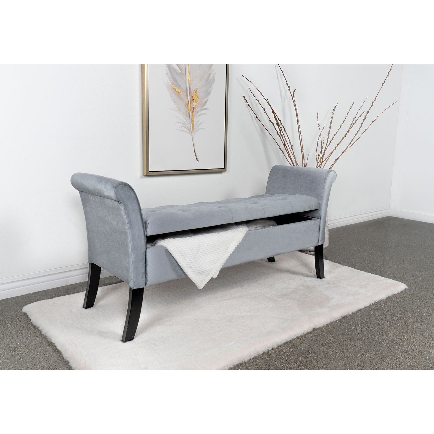 Pasley - Rolled Arm Storage Bench