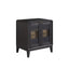 Glass Door Nightstand - Black