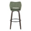 Mustang - Contemporary Fixed Height Barstool With Swivel With Round Footrest (Set of 2)
