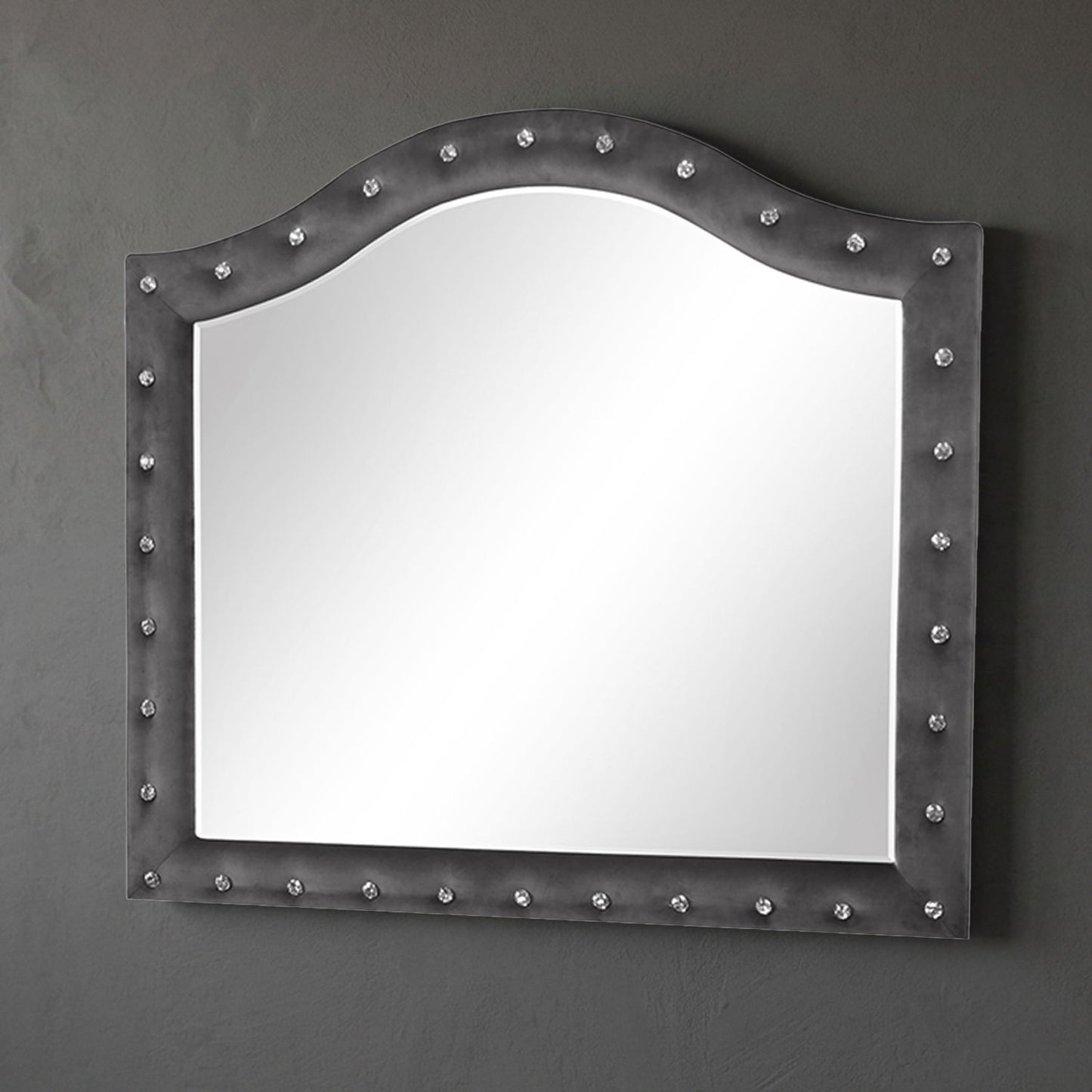 Sophia - Tufted Mirror - Gray