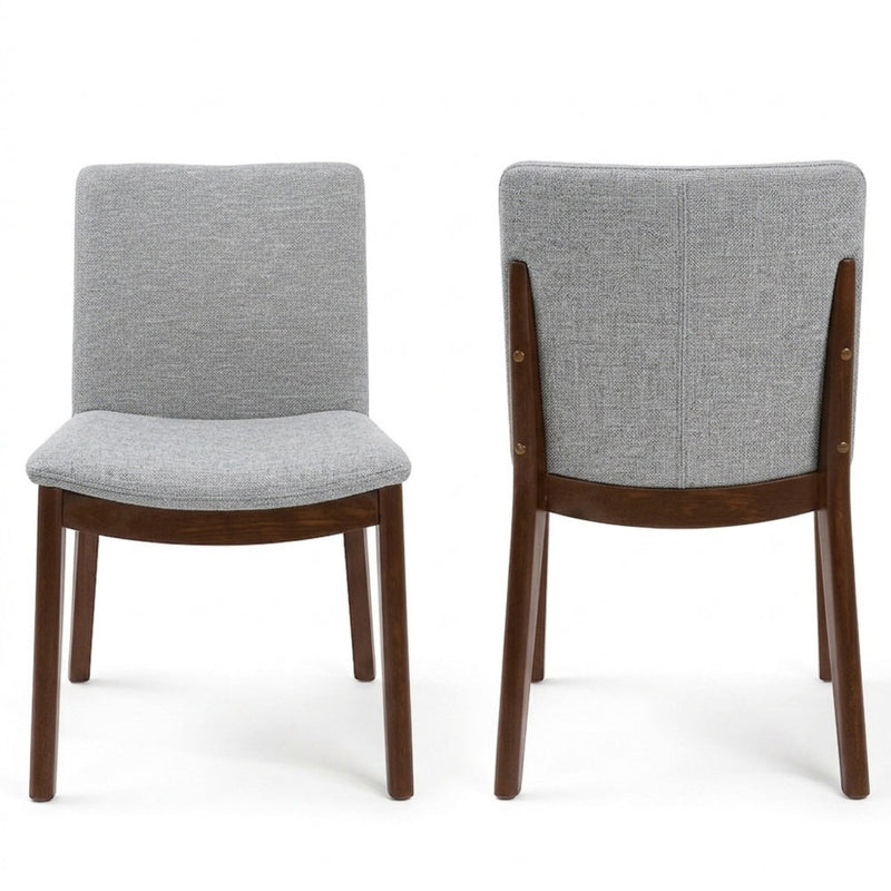 Laura - Mid-Century Modern Solid Wood Dining Chair (Set of 2)