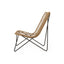 Wicker Chair With Geometric Cross Base, (Set of 2) - Light Brown