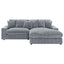 Marcus - Fog Track Arms Reversible Sectional With Pillows - Fog
