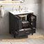 Elegant Fluted Bathroom Vanity With Sink, Soft Close Doors & Drawer
