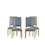French Country Style Dining Chair With Upholstered Seating And Fluted Legs