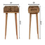 Leopard Tray Style Footstool - Brown Oak