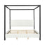Modern Canopy Bed With Upholstery