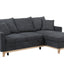 Colton - Reversible Sleeper Sectional Sofa With Storage Chaise - Dark Gray