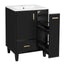 Bathroom Vanity With Sink, Deep Drawer, Door Shelf, 2 Tier Basket
