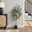 46" Tall, Artificial Plant, Eucalyptus Tree, Indoor, Faux, Fake, Floor, Greenery, Potted, Decorative - Green / Black